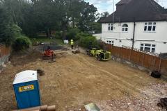 Foundation excavation and piling platform preparation Finchley project