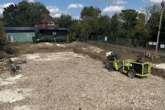 Ground beam excavation and foundation layout works for new build house and garage in Shenley WD7
